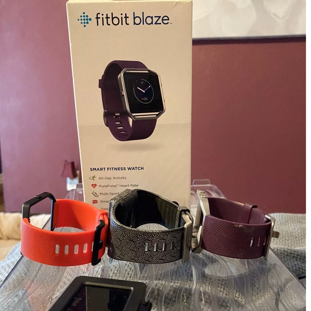 Fitbit Blaze fitness watch + 3 bands and charger